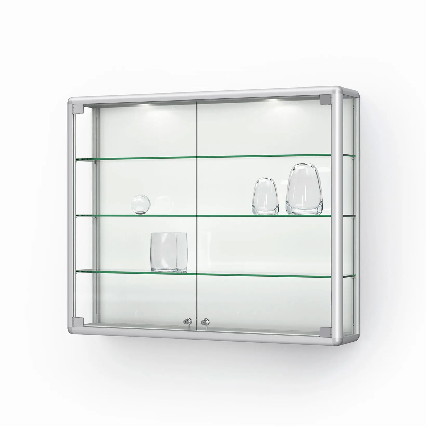 Wandvitrine mit Drehtüren - 1220 mm